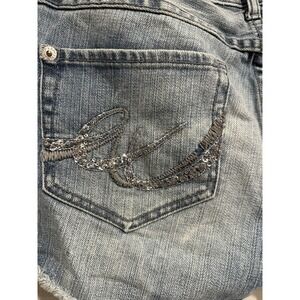 Express Jean Shorts, Women's Size 12,‎ Blue, Denim, Cuffed, Pockets